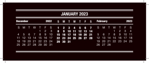 january 2023 calendar